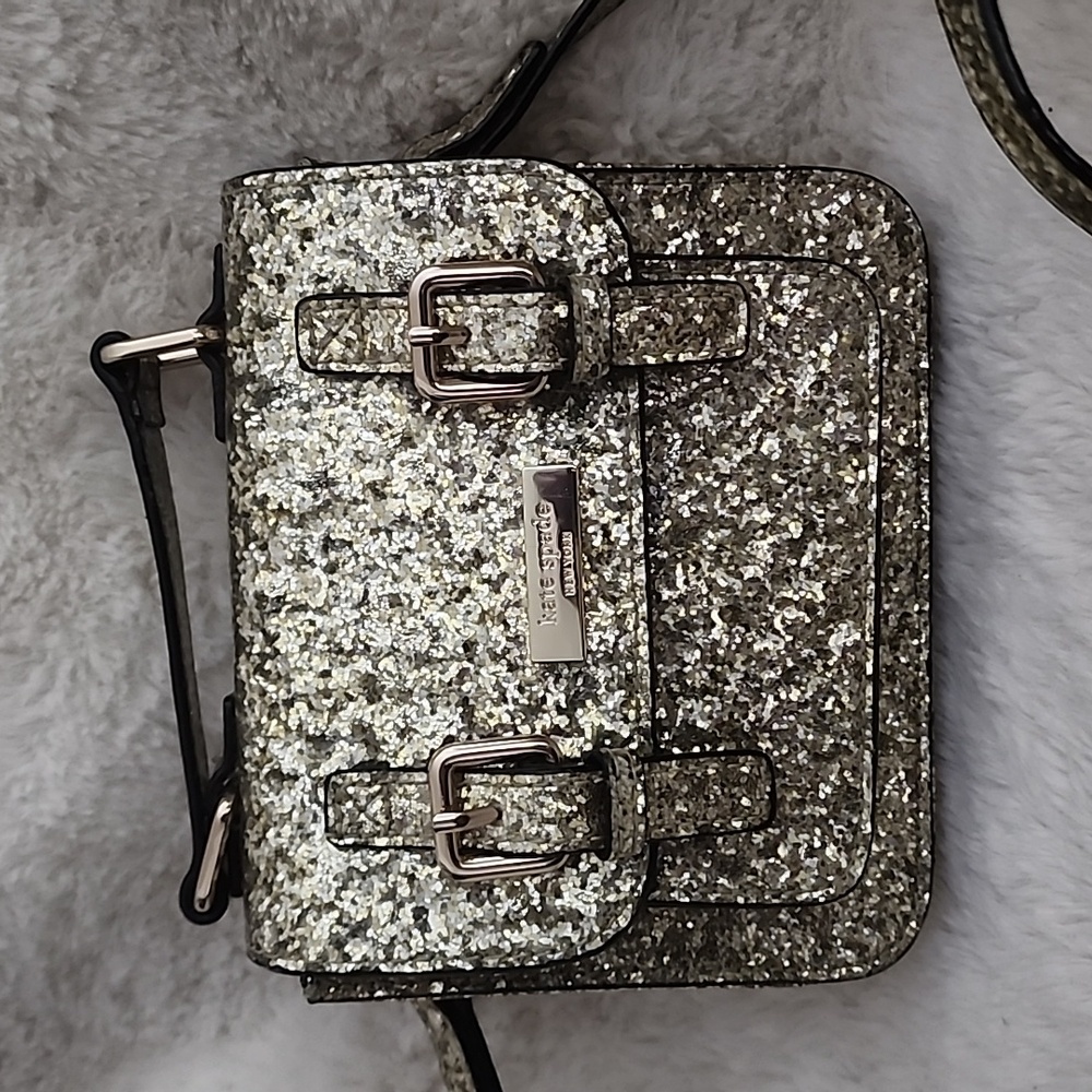 Kate Spade Glitter Girl Scout Crossbody Micro Bag Purse - Picture 3 of 7